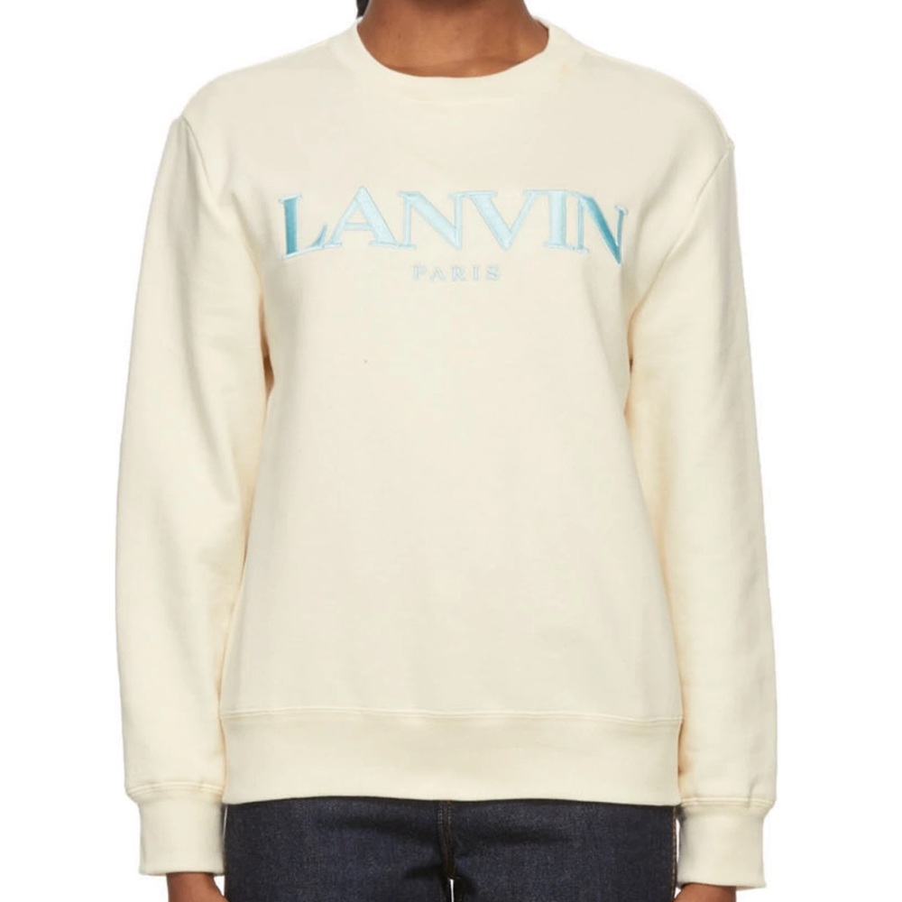 Lanvin beige logo sweatshirt